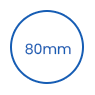 Nắp cốc PET dùng một lần 80mm icon