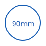 Nắp cốc PET dùng một lần 90mm icon